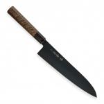 Nůž kuchyňský Sakai Aoki Hamono Kengata Petty Kurokage 210 mm - černý-hnědý