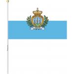 Praporek na tyčce vlajka San Marino 14 x 21 - barevný