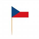 Zápich s vlajkou Česká republika 3,5 x 2,5 cm 100 ks - barevný