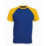 Pánské tričko Kariban BASE BALL - modré-žluté