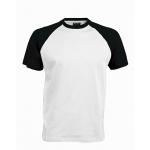 Pánske tričko Kariban BASE BALL - biela-čierna
