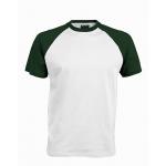 Pánske tričko Kariban BASE BALL - biele-zelené