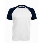 Pánske tričko Kariban BASE BALL - biele-navy