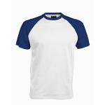 Pánske tričko Kariban BASE BALL - biele-modré