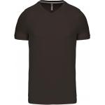 Pánské tričko Kariban krátký rukáv V-neck - tmavé khaki