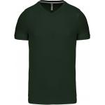 Pánske tričko Kariban krátky rukáv V-neck - fľaškovo zelená