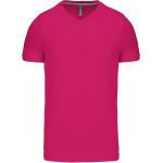 Pánske tričko Kariban krátky rukáv V-neck - ružové