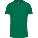 Pánske tričko Kariban krátky rukáv V-neck - zelené