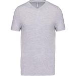 Pánské tričko Kariban krátký rukáv V-neck - šedé