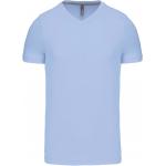 Pánske tričko Kariban krátky rukáv V-neck - svetlo modré