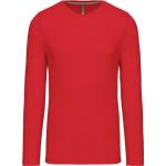 Pánske tričko Kariban dlhý rukáv - červené