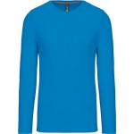 Pánske tričko Kariban dlhý rukáv - stredne modré