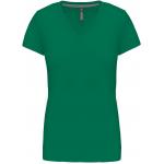 Dámské tričko Kariban V-neck s krátkým rukávem - zelené