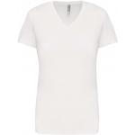 Dámské tričko Kariban V-neck s krátkým rukávem - bílé