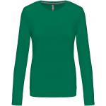 Dámske tričko Kariban dlhý rukáv - zelené