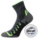 Ponožky znížené športové Voxx Synergy silproX - sivé-zelené