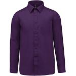 Pánská košile Kariban dlouhý rukáv JOFREY - fialová