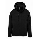 Pánska zimná softshellová bunda Kariban Lined Hooded Parka - čierna