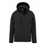 Pánska zimná softshellová bunda Kariban Lined Hooded Parka - svetlo čierna