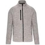 Pánska bundová mikina Kariban Full zips heather jacket - svetlo sivá