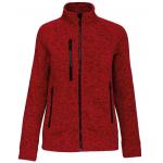 Dámska bundová mikina Kariban Full zips heather jacket - červená