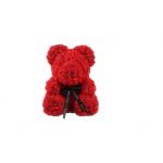 Medvídek z růží 25 cm - červený