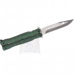 Nůž motýlek K25 Balisong 10,3 - zelený-stříbrný