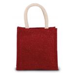 Jutová nákupní taška Kimood malá - červená