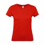 Tričko dámske B&C dámske E150 - stredne červené
