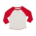 Tričko detské Babybugz s dlhým rukávom Superstar Baseball - biele-červené