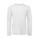 Tričko pánske B&C Organic Inspire dlhý rukáv - biele