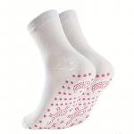 Samozahrievacie turmalínové masážne ponožky dámske - biele