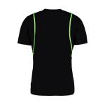 Tričko kontrastné pánske Kustom Kit Cooltex Regular fit - černé-limetkové