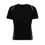 Tričko kontrastné pánske Kustom Kit Cooltex Regular fit - čierne-oranžové
