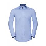 Košeľa pánska dlhý rukáv Rusell Tailored Contrast - modrá