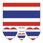 Sada 4 tetování vlajka Thajsko 6x6 cm 1 ks