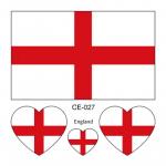 Sada 4 tetování vlajka Anglie 6x6 cm 1 ks