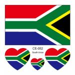 Sada 4 tetovanie vlajka Juhoafrická republika 6x6 cm 1 ks