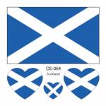 Sada 4 tetovanie vlajka Škótsko 6x6 cm 1 ks
