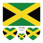 Sada 4 tetování vlajka Jamajka 6x6 cm 1 ks