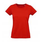 Tričko dámske B&C Organic Inspire Plus T - červené