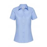 Košile dámská Russell Collection s kr.ruk. Tailored Coolmax - světle modrá