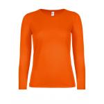 Tričko dámske B&C dlhý rukáv E150 - oranžové