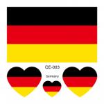Sada 4 tetovanie vlajka Nemecko 6x6 cm 1 ks