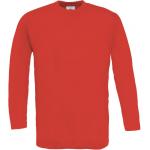 Pánske tričko s dlhým rukávom B&C Exact 150 - červené