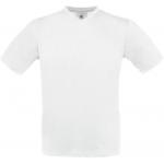 Pánské tričko B&C Exact V-Neck - bílé
