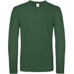 Pánské tričko s dlouhým rukávem B&C E150 dlouhý rukáv - tmavě zelené