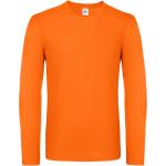 Pánské tričko s dlouhým rukávem B&C E150 dlouhý rukáv - oranžové