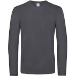 Pánske tričko s dlhým rukávom B&C Exact 190 - tmavo sivé