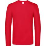 Pánske tričko s dlhým rukávom B&C Exact 190 - červené